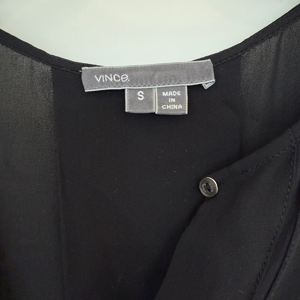 Vince Classic Black Blouse